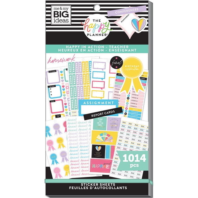 Happy Planner Teacher Happy In Action Stickers Value Pack