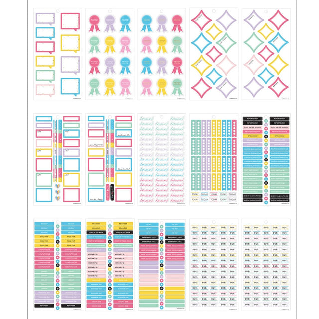 Happy Planner Teacher Happy In Action Stickers Value Pack