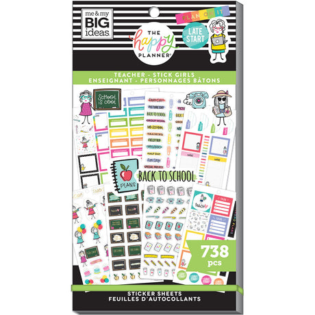 Happy Planner Model Teacher Stickers Value Pack