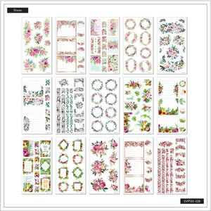 Happy Planner Seasonal Flowers Sticker Book sheets