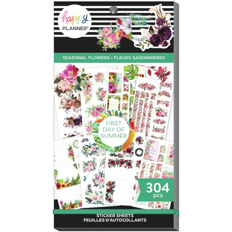 Happy Planner Seasonal Flowers Sticker Book