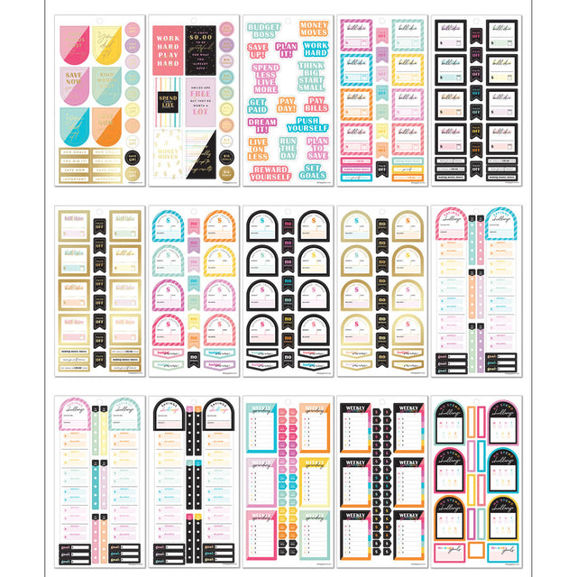 Happy Planner Bright Budget Value Sticker Pack