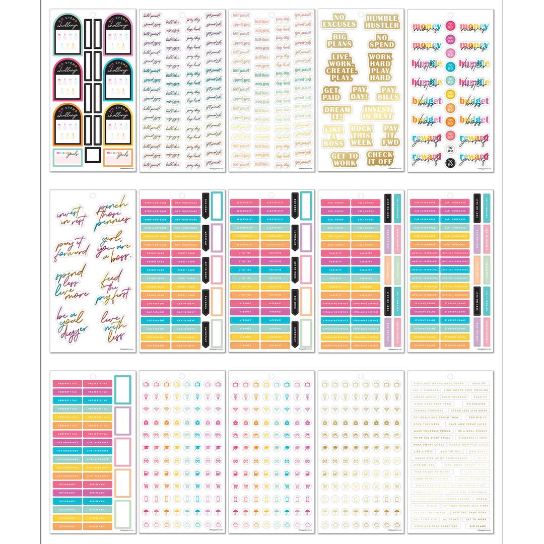 Happy Planner Bright Budget Value Sticker Pack