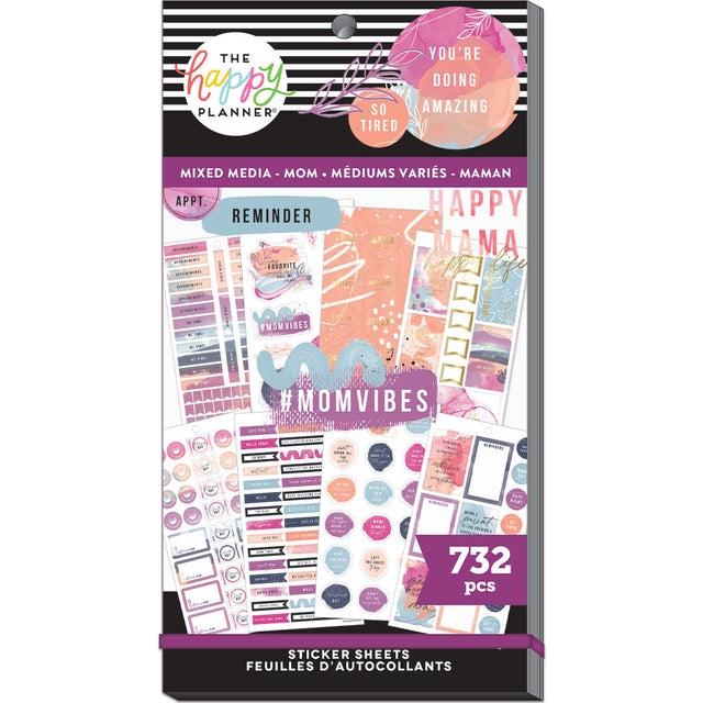 Happy Planner Mixed Media Mom Value Sticker Pack