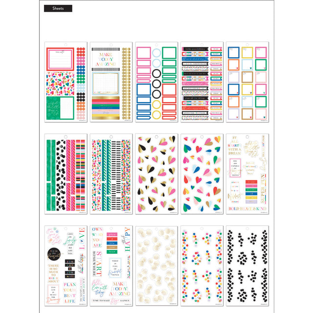 Happy Planner Bold and Bright Value Sticker Pack