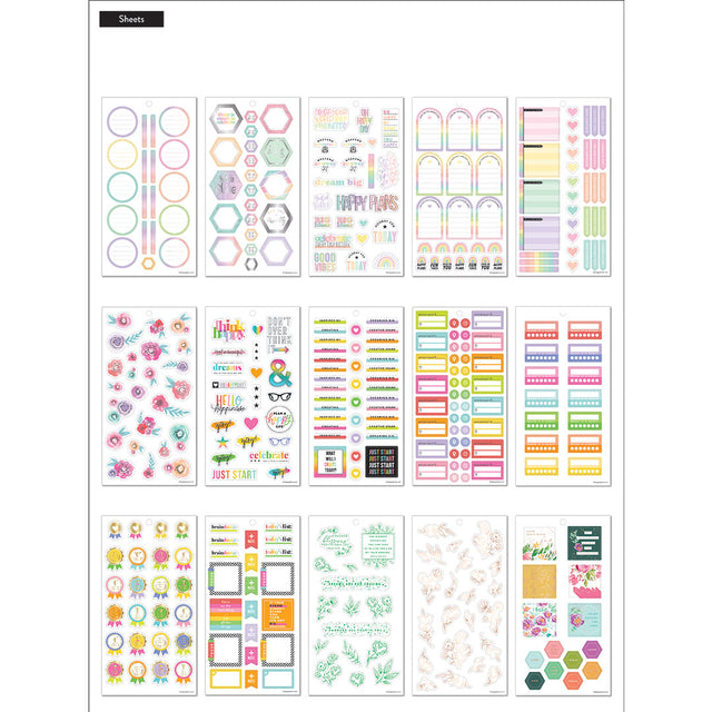 Happy Planner Colour Your World Mini Value Pack Stickers