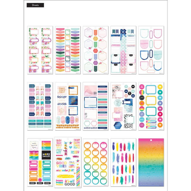 Happy Planner Colour Your World Mini Value Pack Stickers