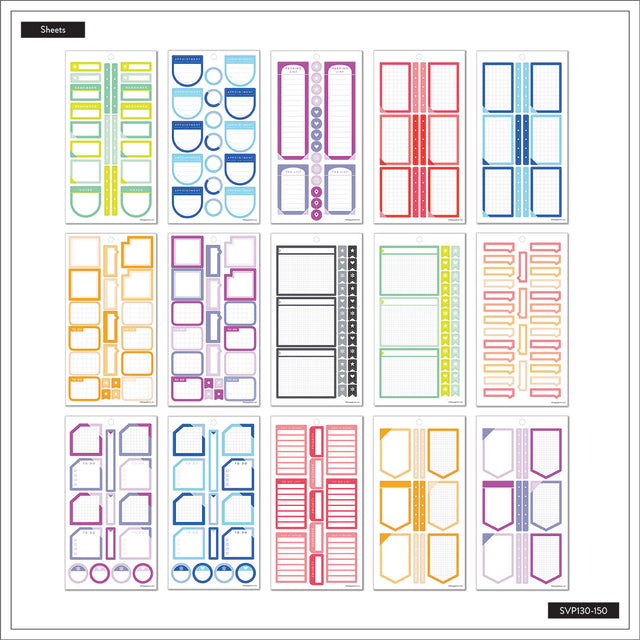 Happy Planner Essential Boxes & Borders Sticker Book Value Pack