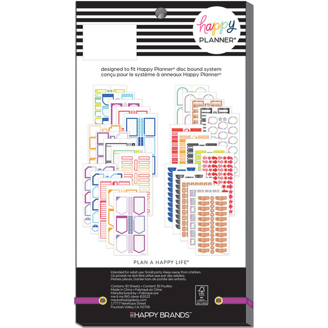 Happy Planner Essential Boxes & Borders Sticker Book Value Pack