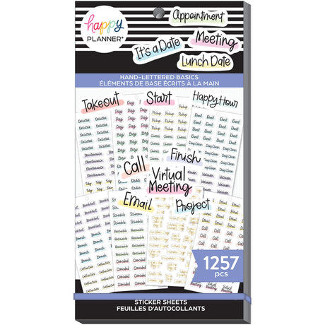 Happy Planner Hand-Lettered Basics Sticker Book Value Pack