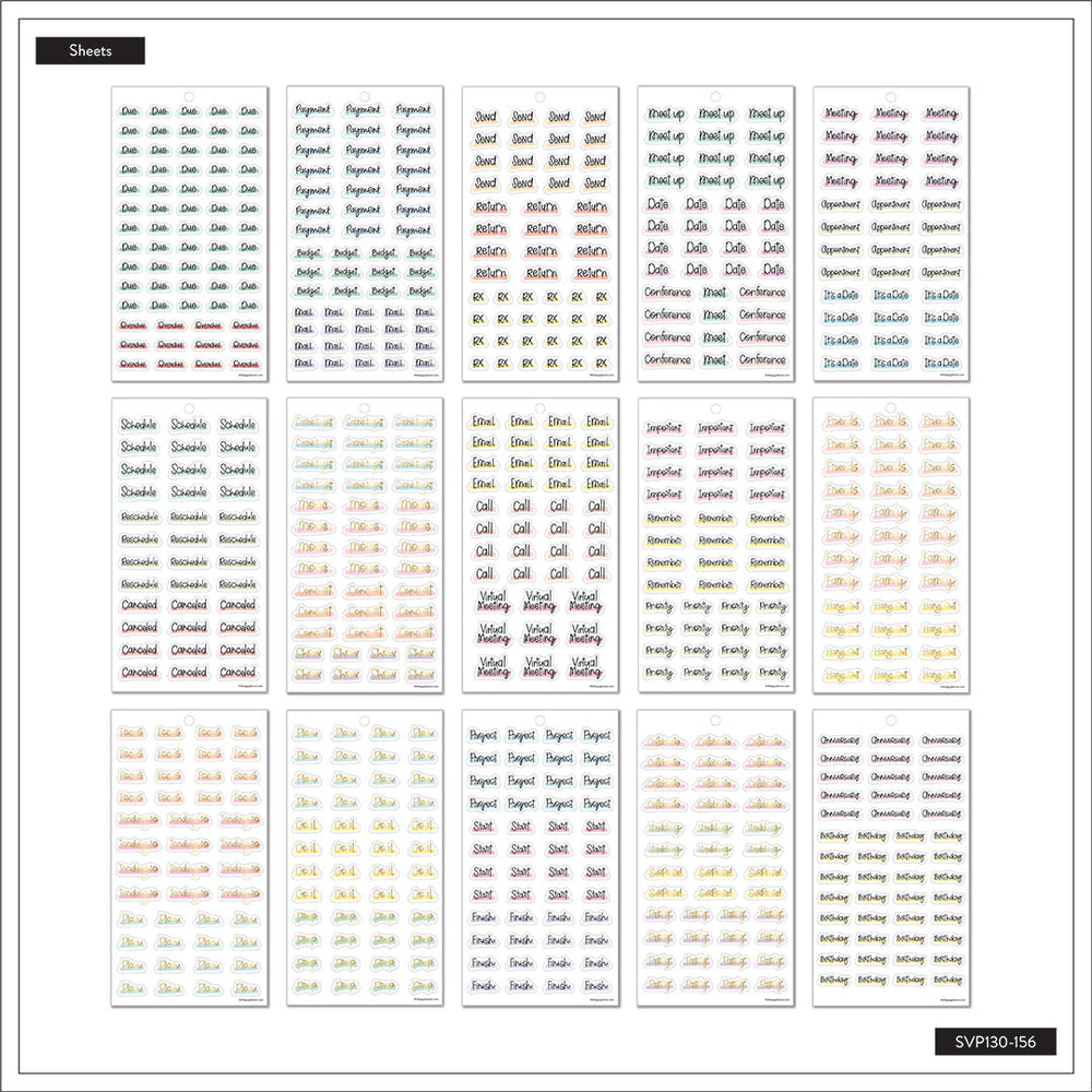 Happy Planner Hand-Lettered Basics Sticker Book Value Pack