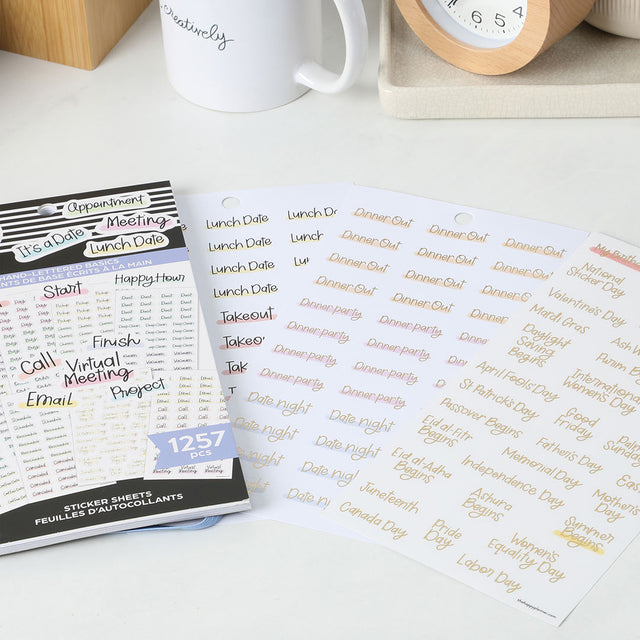 Happy Planner Hand-Lettered Basics Sticker Book Value Pack