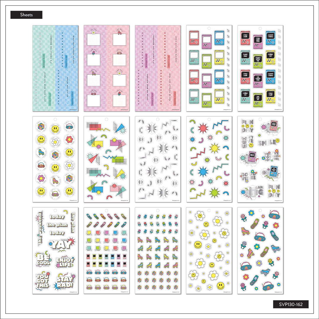 Happy Planner 90's Mini Sticker Book Value Pack