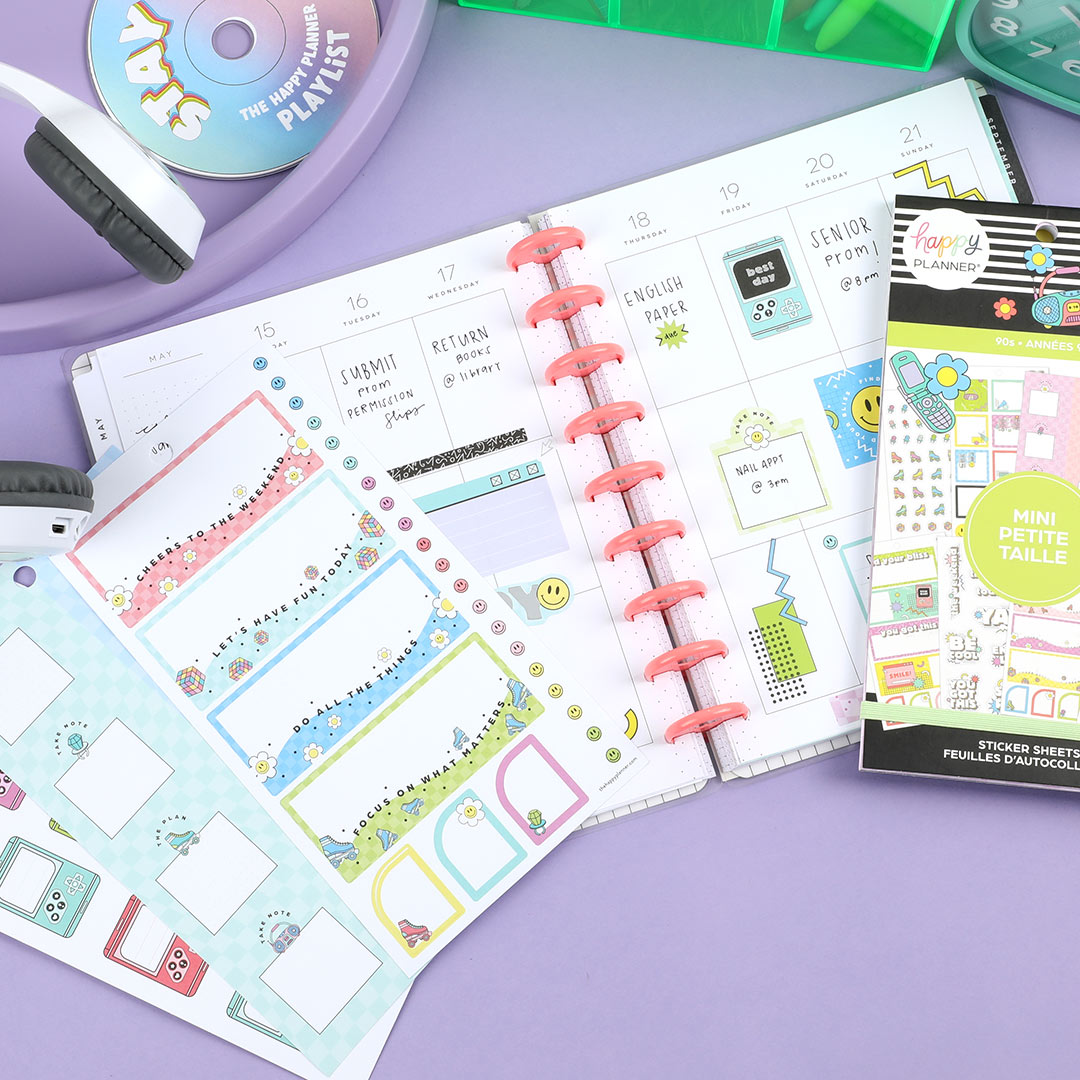 Happy Planner 90's Mini Sticker Book Value Pack