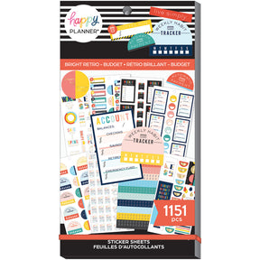 Happy Planner Bright Retro Sticker Book Value Pack