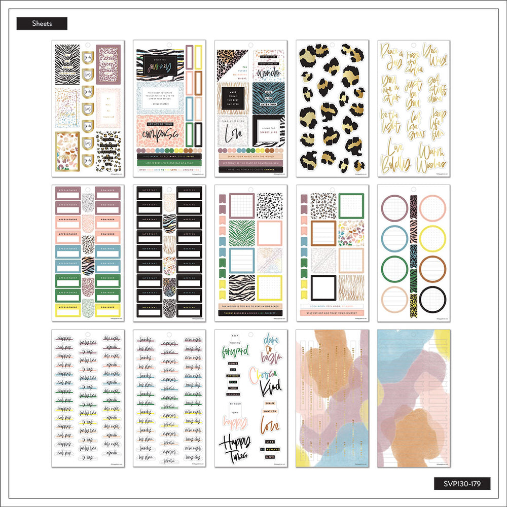 Happy Planner Colorful Safari Sticker Book Value Pack