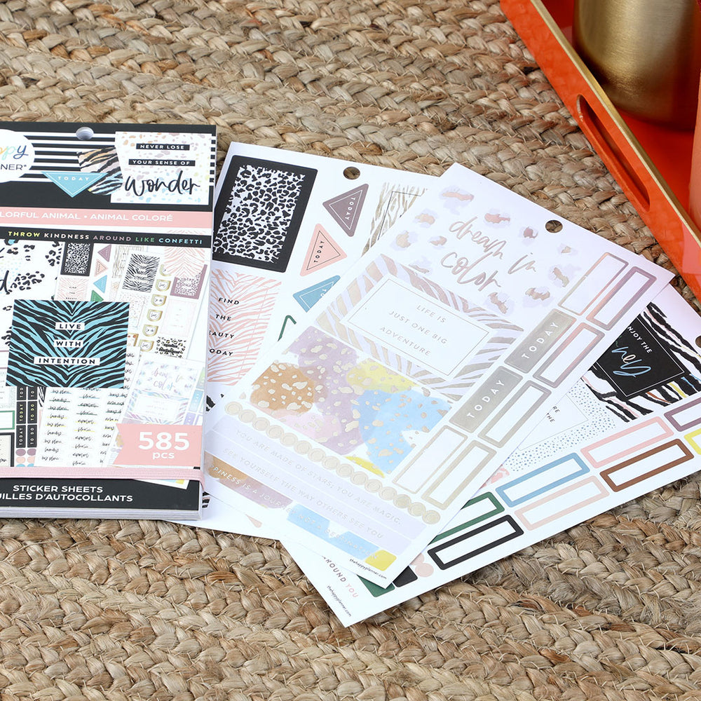Happy Planner Colorful Safari Sticker Book Value Pack
