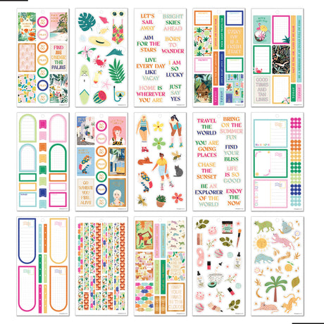 Happy Planner Bright Travels CLASSIC Sticker Book Value Pack - Tània Garcia