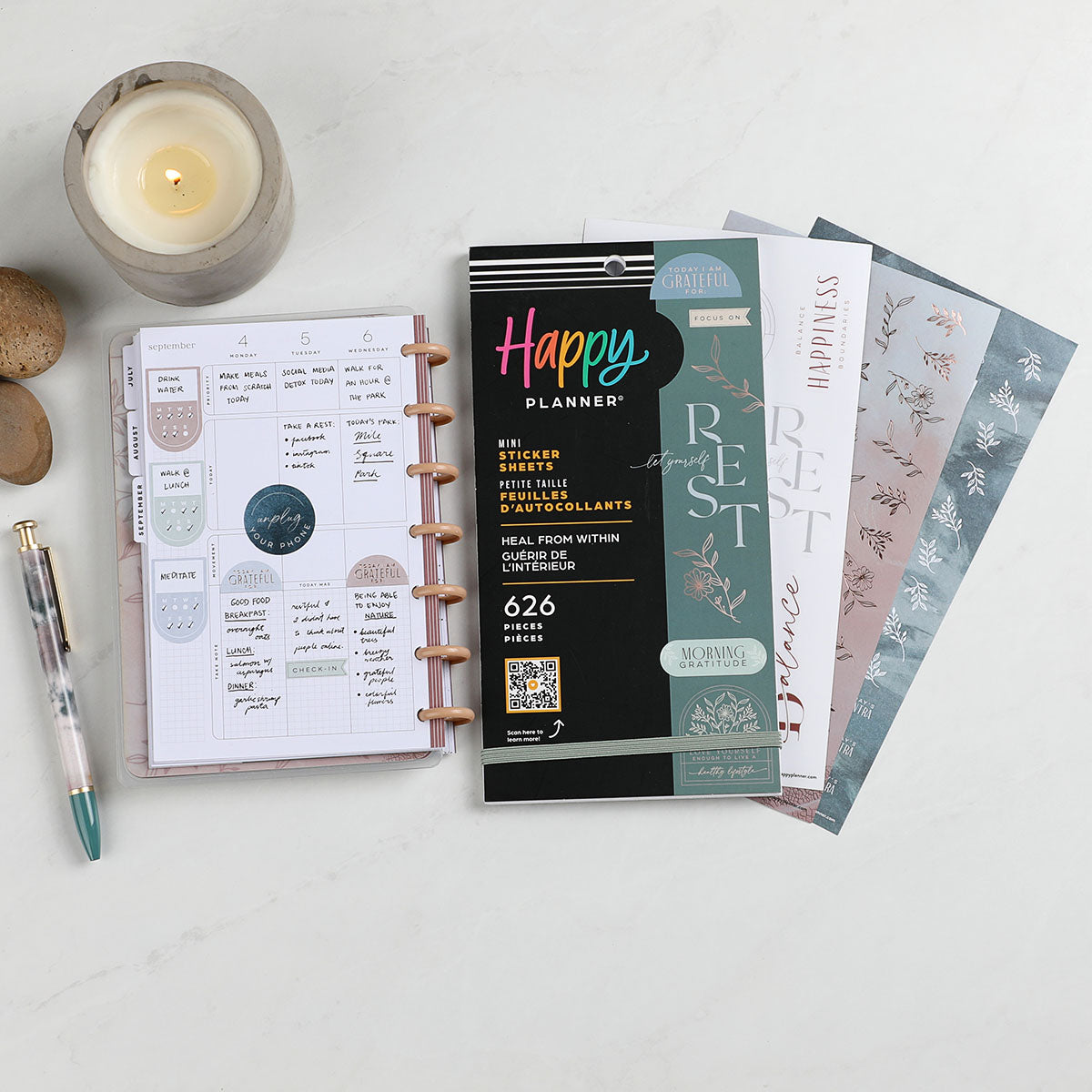 Happy Planner Heal from Within Stickers