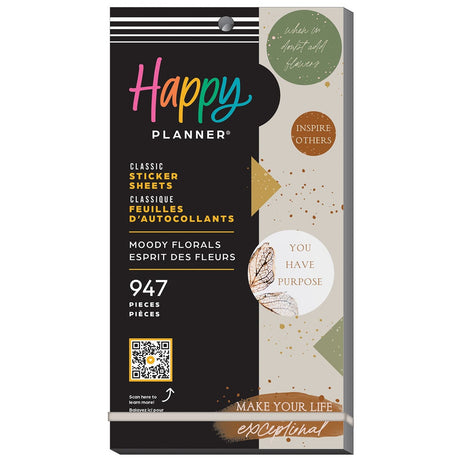 Happy Planner Moody Florals Stickers