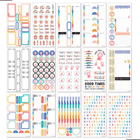 Happy Planner Fun Illustrations CLASSIC Sticker Book Value Pack