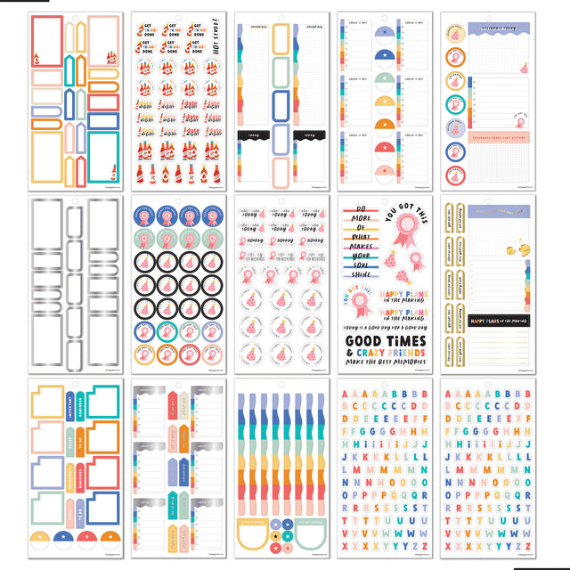 Happy Planner Fun Illustrations CLASSIC Sticker Book Value Pack