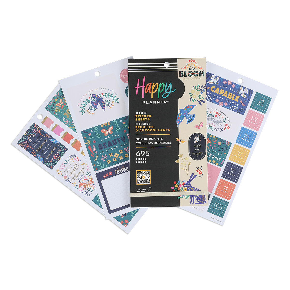 Happy Planner Nordic Brights CLASSIC Sticker Book Value Pack
