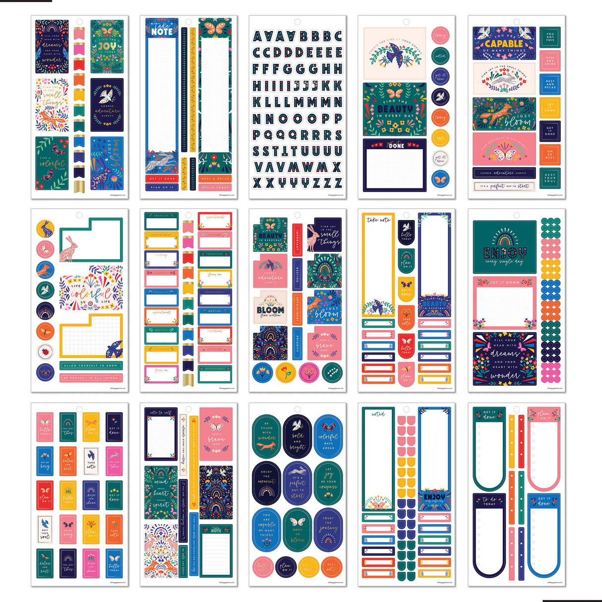 Happy Planner Nordic Brights CLASSIC Sticker Book Value Pack