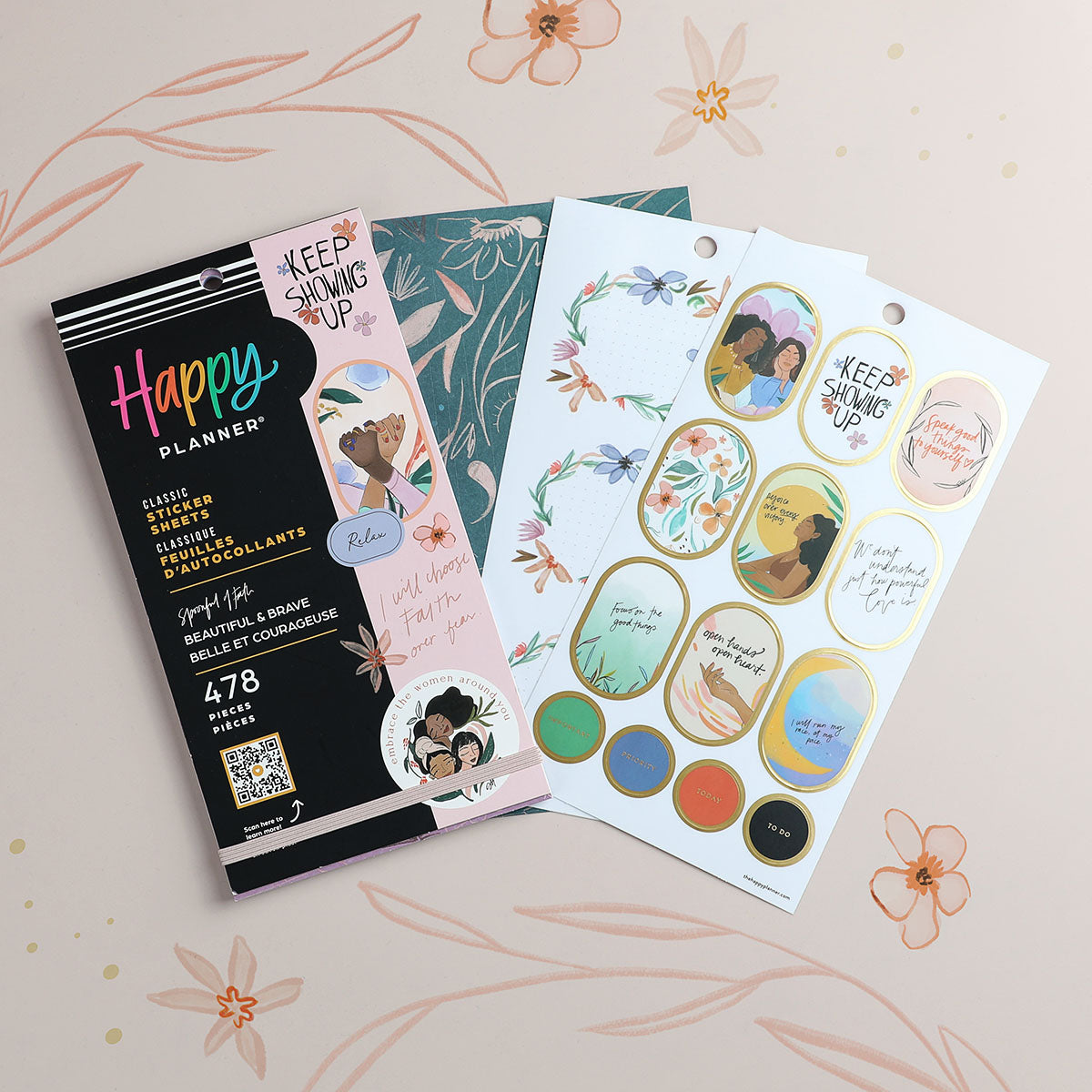 Happy Planner Beautiful & Brave Stickers Spoonfull of faith
