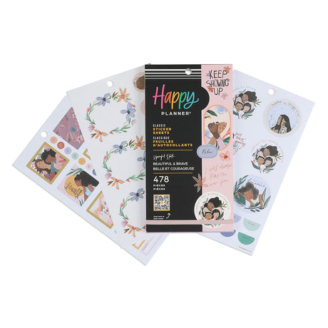 Happy Planner Beautiful & Brave CLASSIC Sticker Book Value Pack