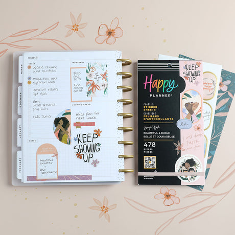 Happy Planner Beautiful & Brave Stickers Spoonfull of faith