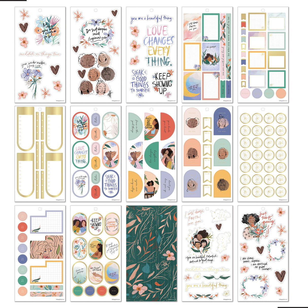 Happy Planner Beautiful & Brave CLASSIC Sticker Book Value Pack