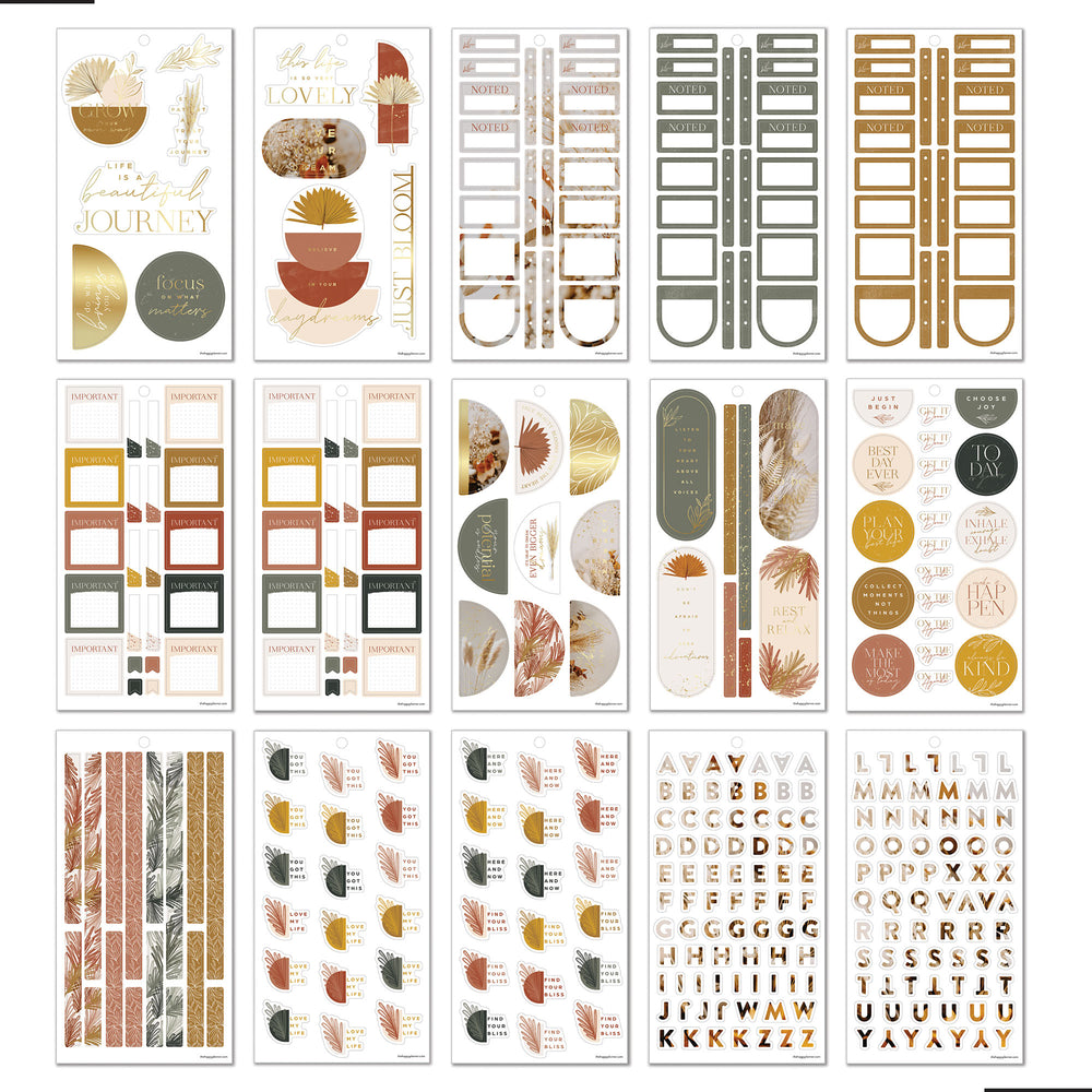 Happy Planner Dried Florals Sticker Book Value Pack