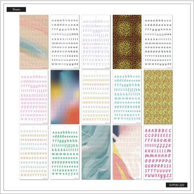 Happy Planner Playful Type Sticker Book sheets
