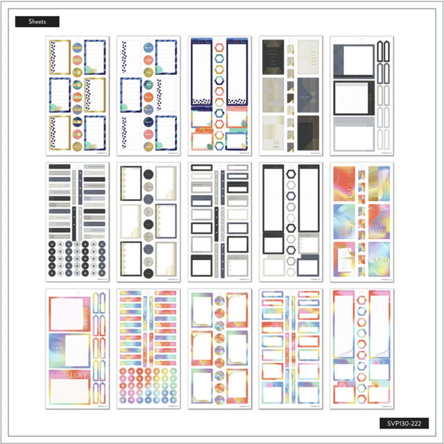 Happy Planner Boldly You Sticker Book sheets