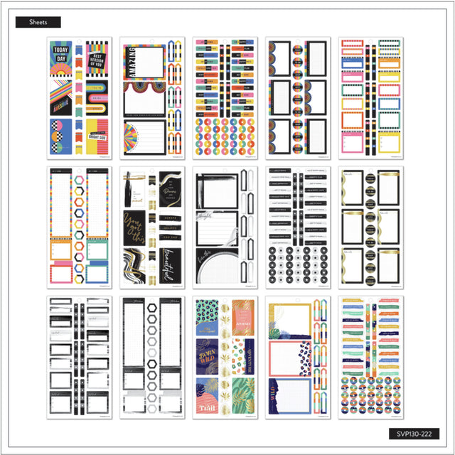 Happy Planner Boldly You Sticker Book sheet