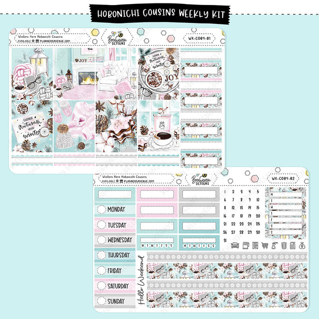 Winters Here Hobonichi Cousins Weekly Sticker Kit