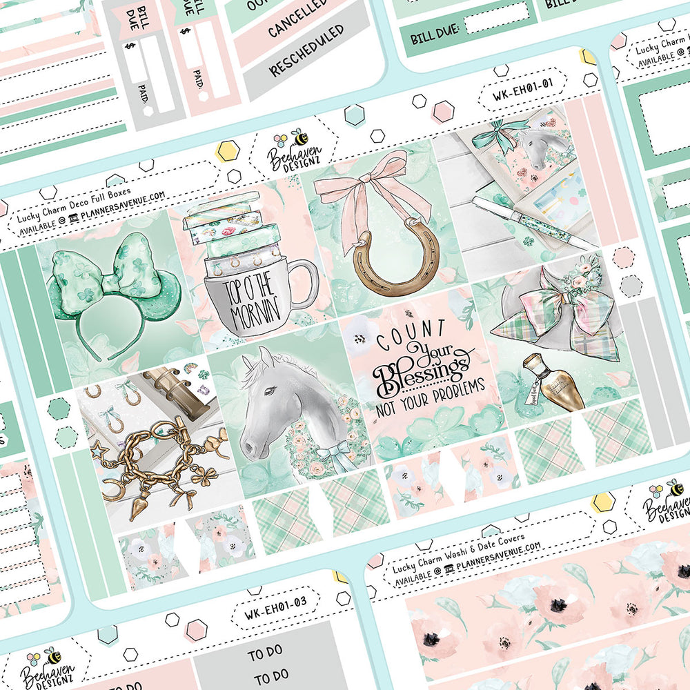 Lucky Charm Horizontal Weekly Sticker Kit