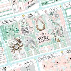 Lucky Charm Horizontal Weekly Sticker Kit