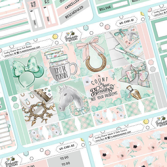 Lucky Charm Horizontal Weekly Sticker Kit