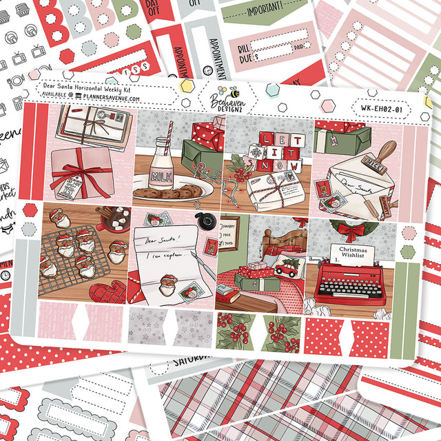 Dear Santa Horizontal Weekly Sticker Kit