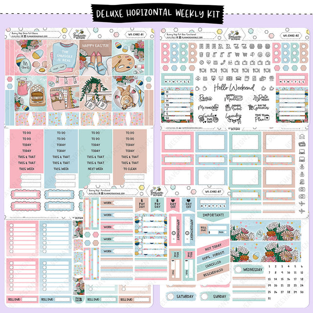 Bunny Hop Horizontal Weekly Sticker Kit