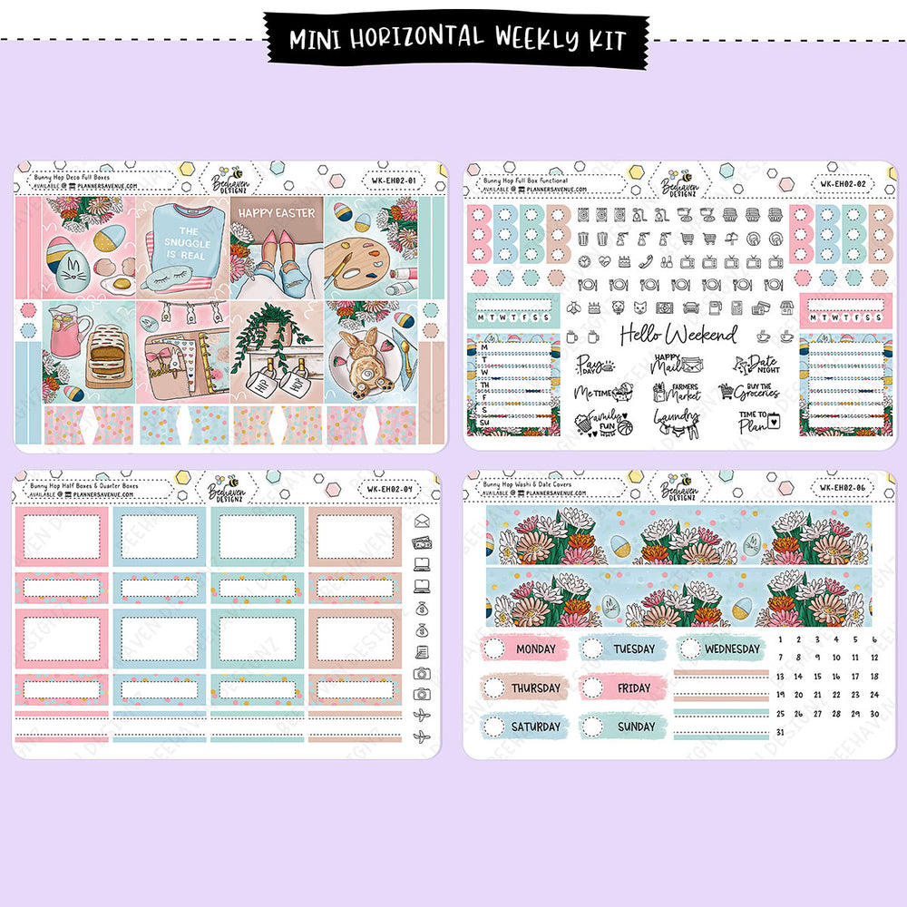 Bunny Hop Horizontal Weekly Sticker Kit