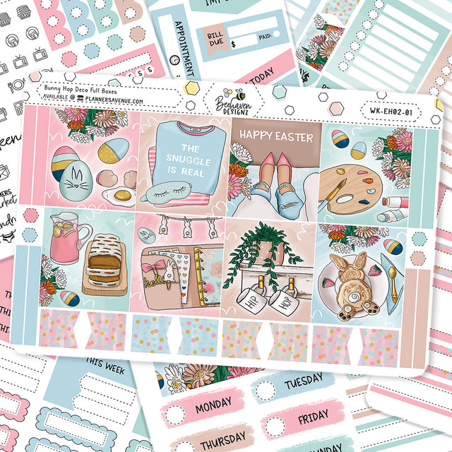 Bunny Hop Horizontal Weekly Sticker Kit