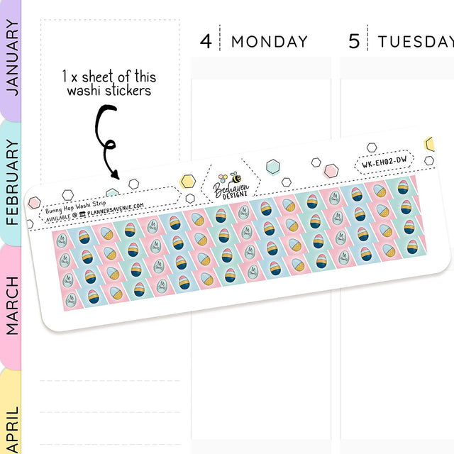 Bunny Hop Planner Washi Stickers