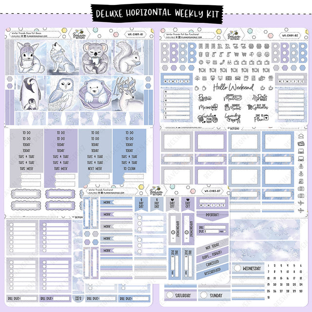 Winter Friends EC Horizontal Weekly Sticker Kit