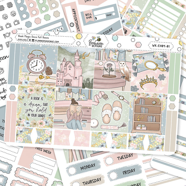 Book Magic Horizontal Weekly Sticker Kit