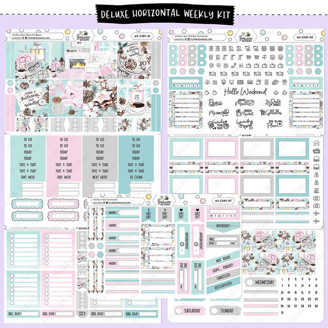 Winters Here Erin Condren Horizontal Weekly Sticker Kit