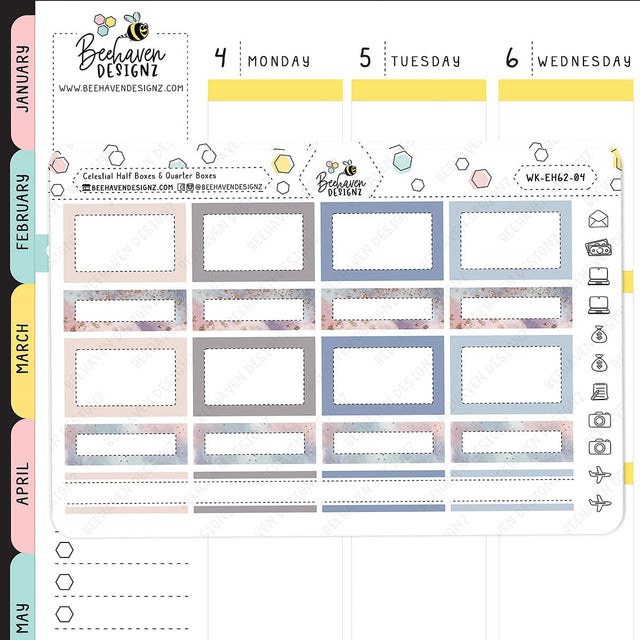 Celestial Horizontal Weekly Sticker Kit