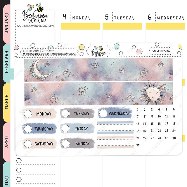 Celestial Horizontal Weekly Sticker Kit